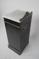 Heal & Son Aesthetic Movement Ebonized & Gilt Bedside Cupboard With Marble Top - Thumbnail 6