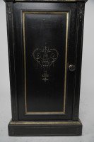 Heal & Son Aesthetic Movement Ebonized & Gilt Bedside Cupboard With Marble Top - Thumbnail 10