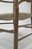 Liberty and Co. an Arts & Crafts High Back Ladder Back Rush Seat Armchair - Thumbnail 8
