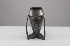 Archibald Knox Liberty & Co English Pewter 0226 an Embossed Pewter Rocket Vase - Thumbnail 5