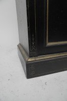 Heal & Son Aesthetic Movement Ebonized & Gilt Bedside Cupboard With Marble Top - Thumbnail 14