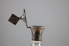Greenwood & Watts. Pair of Gothic Revival Silver Mounted Glass Communion Cruets - Thumbnail 10