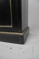 Heal & Son Aesthetic Movement Ebonized & Gilt Bedside Cupboard With Marble Top - Thumbnail 15