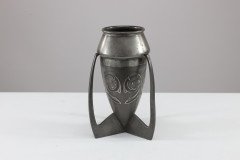 Archibald Knox Liberty & Co English Pewter 0226 an Embossed Pewter Rocket Vase - Thumbnail 6