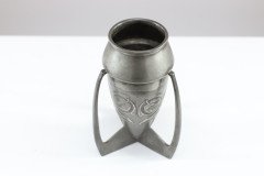 Archibald Knox Liberty & Co English Pewter 0226 an Embossed Pewter Rocket Vase - Thumbnail 7