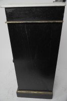 Heal & Son Aesthetic Movement Ebonized & Gilt Bedside Cupboard With Marble Top - Thumbnail 18