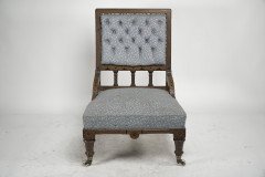 John Pollard Seddon, attributed. Probably for C. Seddon a Gothic Revival Nursing Chair - Thumbnail 2