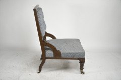 John Pollard Seddon, attributed. Probably for C. Seddon a Gothic Revival Nursing Chair - Thumbnail 4