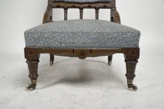 John Pollard Seddon, attributed. Probably for C. Seddon a Gothic Revival Nursing Chair - Thumbnail 11