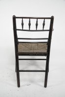 William Morris, an Arts and Crafts Ebonised Rush Seat Sussex Armchair - Thumbnail 12