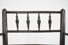 William Morris, an Arts and Crafts Ebonised Rush Seat Sussex Armchair - Thumbnail 17