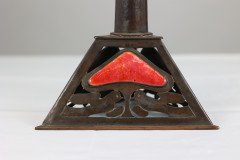 Richard Rathbone, Attr to C F A Voysey Arts & Crafts Copper & Enamel Candlestick - Thumbnail 14
