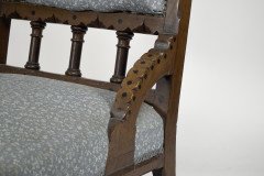 John Pollard Seddon, attributed. Probably for C. Seddon a Gothic Revival Nursing Chair - Thumbnail 15