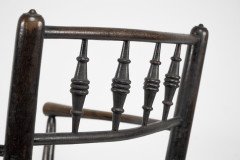 William Morris, an Arts and Crafts Ebonised Rush Seat Sussex Armchair - Thumbnail 23