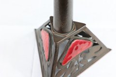 Richard Rathbone, Attr to C F A Voysey Arts & Crafts Copper & Enamel Candlestick - Thumbnail 15