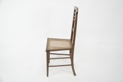 Shapland and Petter – Arts and Crafts Inlaid Oak Side Chair with Pierced Heart - Thumbnail 3