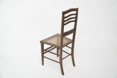Shapland and Petter – Arts and Crafts Inlaid Oak Side Chair with Pierced Heart - Thumbnail 4