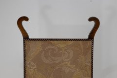 J. S. Henry Arts and Craft Walnut Armchair with Period Stylised Floral Fabric - Thumbnail 21