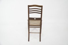 Shapland and Petter – Arts and Crafts Inlaid Oak Side Chair with Pierced Heart - Thumbnail 5