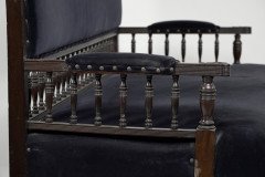 Collinson & Lock. an Anglo- Japanese Mahogany Settee with Carved & Scrolled Arms - Thumbnail 7