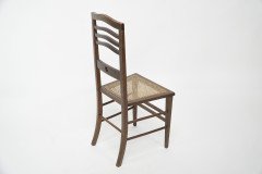 Shapland and Petter – Arts and Crafts Inlaid Oak Side Chair with Pierced Heart - Thumbnail 6