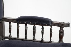 Collinson & Lock. an Anglo- Japanese Mahogany Settee with Carved & Scrolled Arms - Thumbnail 8