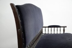 Collinson & Lock. an Anglo- Japanese Mahogany Settee with Carved & Scrolled Arms - Thumbnail 9