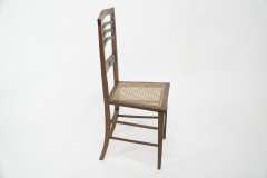 Shapland and Petter – Arts and Crafts Inlaid Oak Side Chair with Pierced Heart - Thumbnail 7