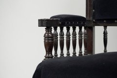 Collinson & Lock. an Anglo- Japanese Mahogany Settee with Carved & Scrolled Arms - Thumbnail 10