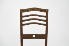 Shapland and Petter – Arts and Crafts Inlaid Oak Side Chair with Pierced Heart - Thumbnail 8
