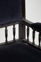 Collinson & Lock. an Anglo- Japanese Mahogany Settee with Carved & Scrolled Arms - Thumbnail 12