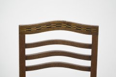 Shapland and Petter – Arts and Crafts Inlaid Oak Side Chair with Pierced Heart - Thumbnail 9