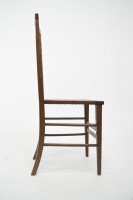 Shapland and Petter – Arts and Crafts Inlaid Oak Side Chair with Pierced Heart - Thumbnail 13