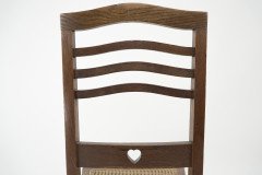 Shapland and Petter – Arts and Crafts Inlaid Oak Side Chair with Pierced Heart - Thumbnail 15