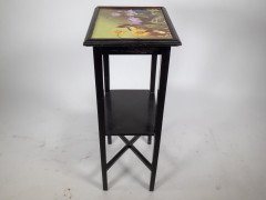 Aesthetic Movement – Ebonised Tile-Top Side Table with Floral Design (c.1880) - Thumbnail 2