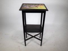 Aesthetic Movement – Ebonised Tile-Top Side Table with Floral Design (c.1880) - Thumbnail 4