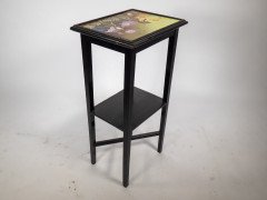 Aesthetic Movement – Ebonised Tile-Top Side Table with Floral Design (c.1880) - Thumbnail 5