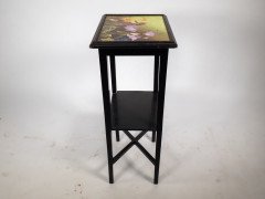 Aesthetic Movement – Ebonised Tile-Top Side Table with Floral Design (c.1880) - Thumbnail 6