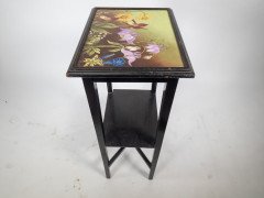 Aesthetic Movement – Ebonised Tile-Top Side Table with Floral Design (c.1880) - Thumbnail 8