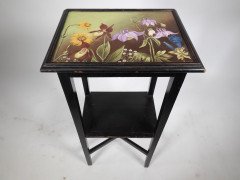 Aesthetic Movement – Ebonised Tile-Top Side Table with Floral Design (c.1880) - Thumbnail 10
