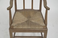 Heals Attr. a Pair of Cotswold School Arts & Crafts Oak Lattice Back Armchairs - Thumbnail 7