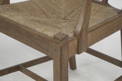 Heals Attr. a Pair of Cotswold School Arts & Crafts Oak Lattice Back Armchairs - Thumbnail 10
