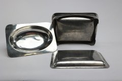 William Hutton Arts & Crafts Pewter Muffin Dish with a Ruskin Jewel to the Lid - Thumbnail 3