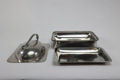 William Hutton Arts & Crafts Pewter Muffin Dish with a Ruskin Jewel to the Lid - Thumbnail 4