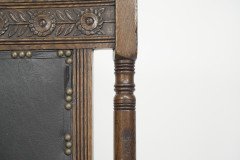 Thomas Jeckyll Style a Pair Aesthetic Movement Oak Dining Chairs with Sunflowers - Thumbnail 8