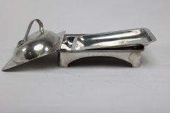 William Hutton Arts & Crafts Pewter Muffin Dish with a Ruskin Jewel to the Lid - Thumbnail 5