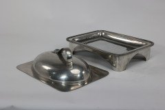 William Hutton Arts & Crafts Pewter Muffin Dish with a Ruskin Jewel to the Lid - Thumbnail 6