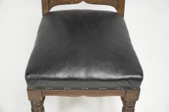 Thomas Jeckyll Style a Pair Aesthetic Movement Oak Dining Chairs with Sunflowers - Thumbnail 11