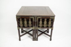 A Rare Late 19th-century Japanese Export Square Dining Table with Four Matching Corner Chairs - Thumbnail 3