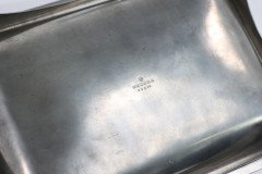 William Hutton Arts & Crafts Pewter Muffin Dish with a Ruskin Jewel to the Lid - Thumbnail 13